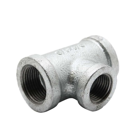 Thrifco Plumbing 1/2 Inch x 1/2 Inch x 3/8 Inch Galvanized Steel Reducer Tee 5217071